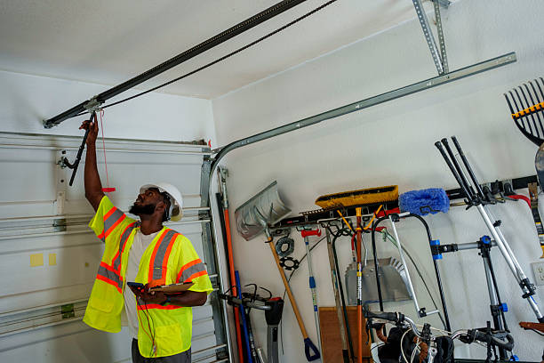 Professional Garage Door Spring Repair technician working in Galesville, MD